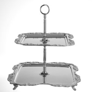 Seraphina Tiered Dessert Stand – Silver Finish