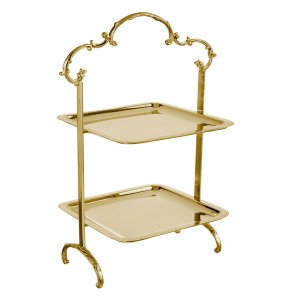 Victoria Garden Tiered Stand – Gold Finish