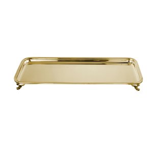 Classic Elegance – Silver-Plated Brass Rectangular Tray
