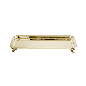 Elegant Charm – Silver-Plated Brass Rectangular Tray