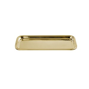 Sleek Elegance – Gold-Plated Brass Rectangular Tray