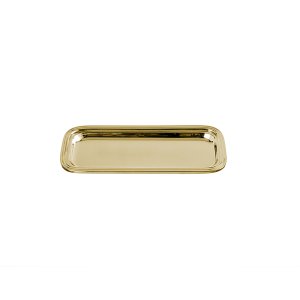 Classic Grace – Gold-Plated Brass Rectangular Tray