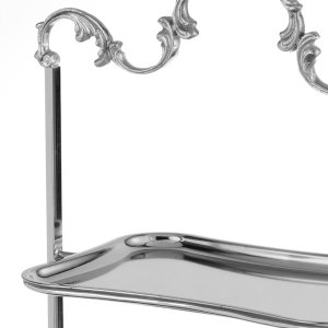 Baroque-Inspired Three-Tier Silver Serving Stand