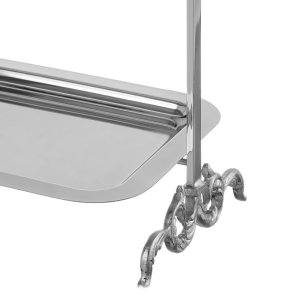 Baroque-Inspired Two-Tier Silver Serving Stand