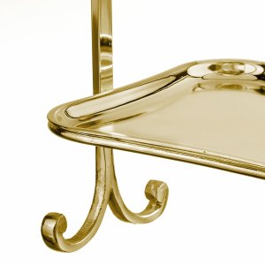 Curved Elegance Two-Tier Gold Serving Stand