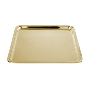 Linea Large – Gold Plated Oversized Rectangular Brass Tray