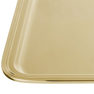 Linea Medium – Gold Plated Rectangular Brass Serving Tray