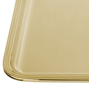 Linea Medium 2– Gold Plated Rectangular Brass Serving Tray