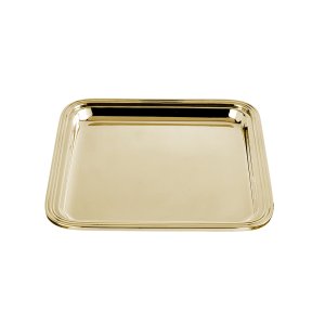 Linea Petite – Silver Plated Brass Rectangular Gold Tray