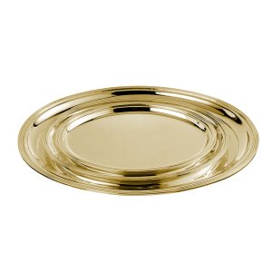 Luna Set – Silver Plated Brass Serving Gold Trays