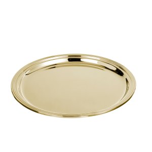 Luna Medio – Silver Plated Medium Round Brass Gold Tray