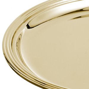 Luna Mini – Silver Plated Small Round Brass Gold Tray