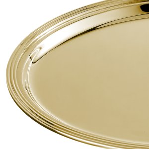 Celeste Small Round Tray – Compact Gold-Plated Round Tray for Elegant Serving