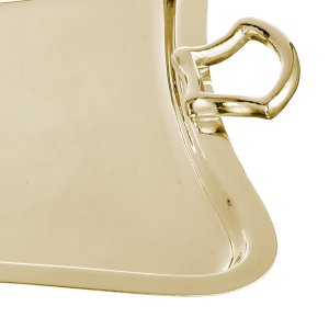 Nova Minimalist Tray - Sleek Silver-Plated Brass Tray with Modern Handles