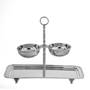 Silver-Plated Double Serving Dish