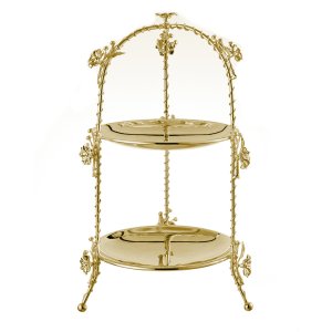 Lotusa Bloom Two-Tier Gold Floral Stand – Lotusa Collection