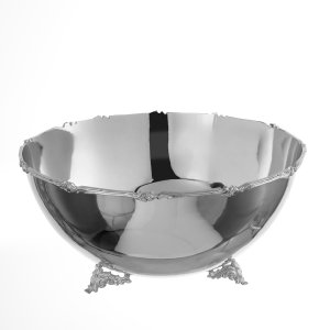 Classic Ornate Silver Serving Bowl