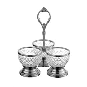 Regal Trio Crystal Bowl Set with Handle