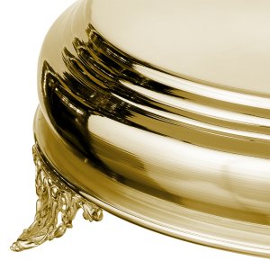 Classic Golden-Plated Round Serving Tray