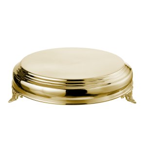 Classic Golden-Plated Round Serving Tray