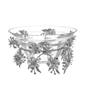 Silver Bloom Crystal Bowl