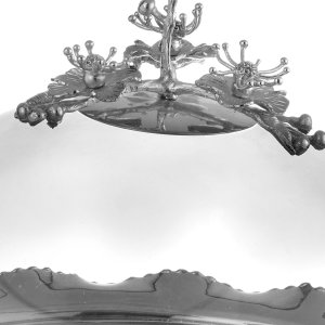 Silver Bloom Oval Casserole Dish