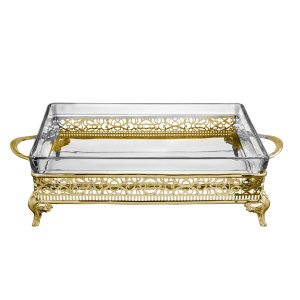 Ornate Gold Rectangular Casserole Holder