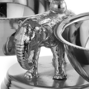 Silver Elephant Three-Bowl Centerpiece