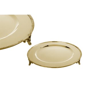 Elegant Gold and Silver-Plated Dual Tray Set