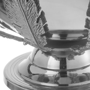 Silver Laurel Leaf Decorative Bowl