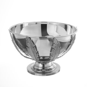 Silver Laurel Leaf Decorative Bowl
