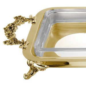 Triple Square Gold Buffet Warmer Frame