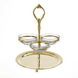 Silver-Plated Three-Compartment Serving Dish