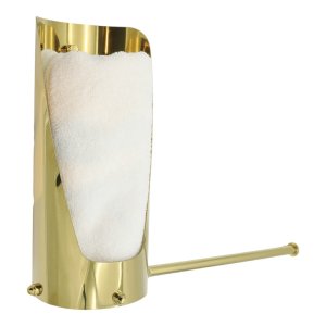 Wall-Mounted Paper Holder with Spare Bar (Gold Finish)