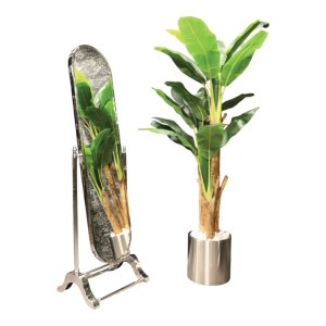 Elara Tall Dressing Mirror – Chrome