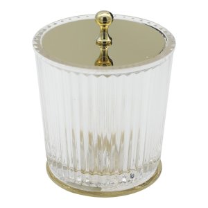 Golden Ripple Glass Bathroom Accessories Set
