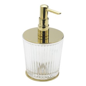 Golden Ripple Glass Bathroom Accessories Set
