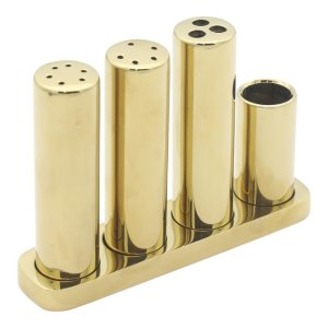 4-Piece Salt & Pepper Shaker Set Gold