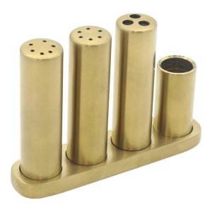 4-Piece Salt & Pepper Shaker Set Matte Gold