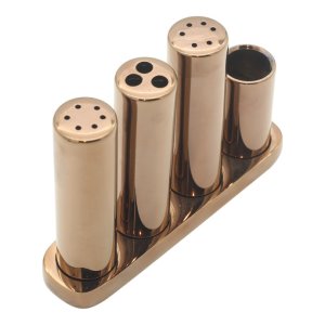 4-Piece Salt & Pepper Shaker Set Rose Finish