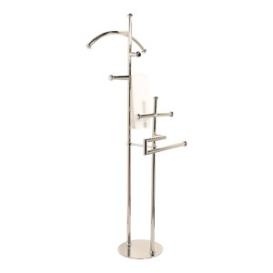 Modern Chrome Valet Stand for Elegant Wardrobe Organization