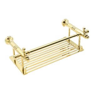 Vintage Gold Brass Wall Shelf
