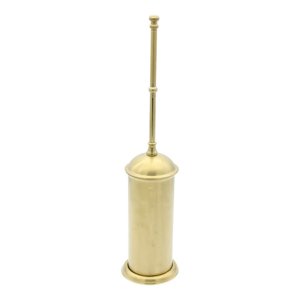Elegant Gold Toilet Brush with Brass Handle – Floor Standing