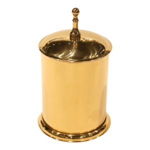 Luxury Gold Bathroom Trash Can with Lid