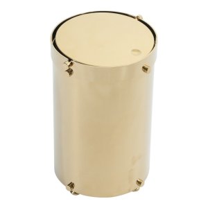 Gold Push-Lid Trash Can