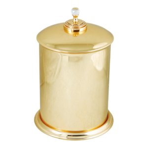 Gold Metal Trash Can