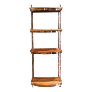 Round Tall Bathroom Cabinet with Carrara Marble