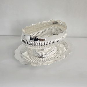 Handmade Brass Sugar Bowl with Tray