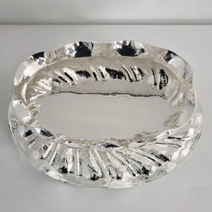 Handmade Brass Sugar Bowl with Decorative Tray