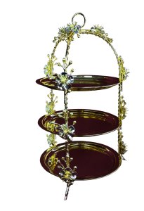 Handmade Brass Three Tier Serving Stand